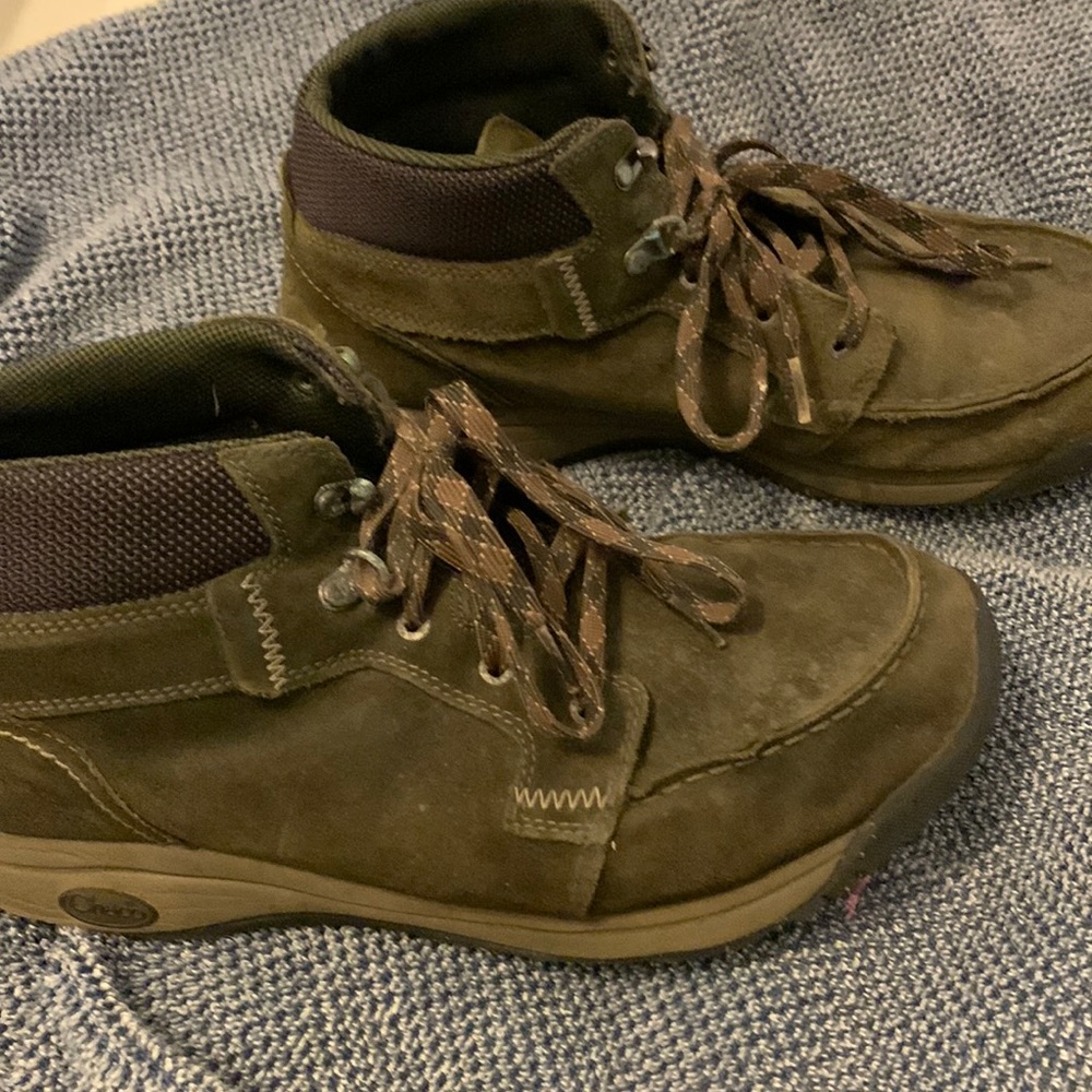 Chaco Men's Green Lace Up Hiking Outdoor Trail Boots Size 10.5